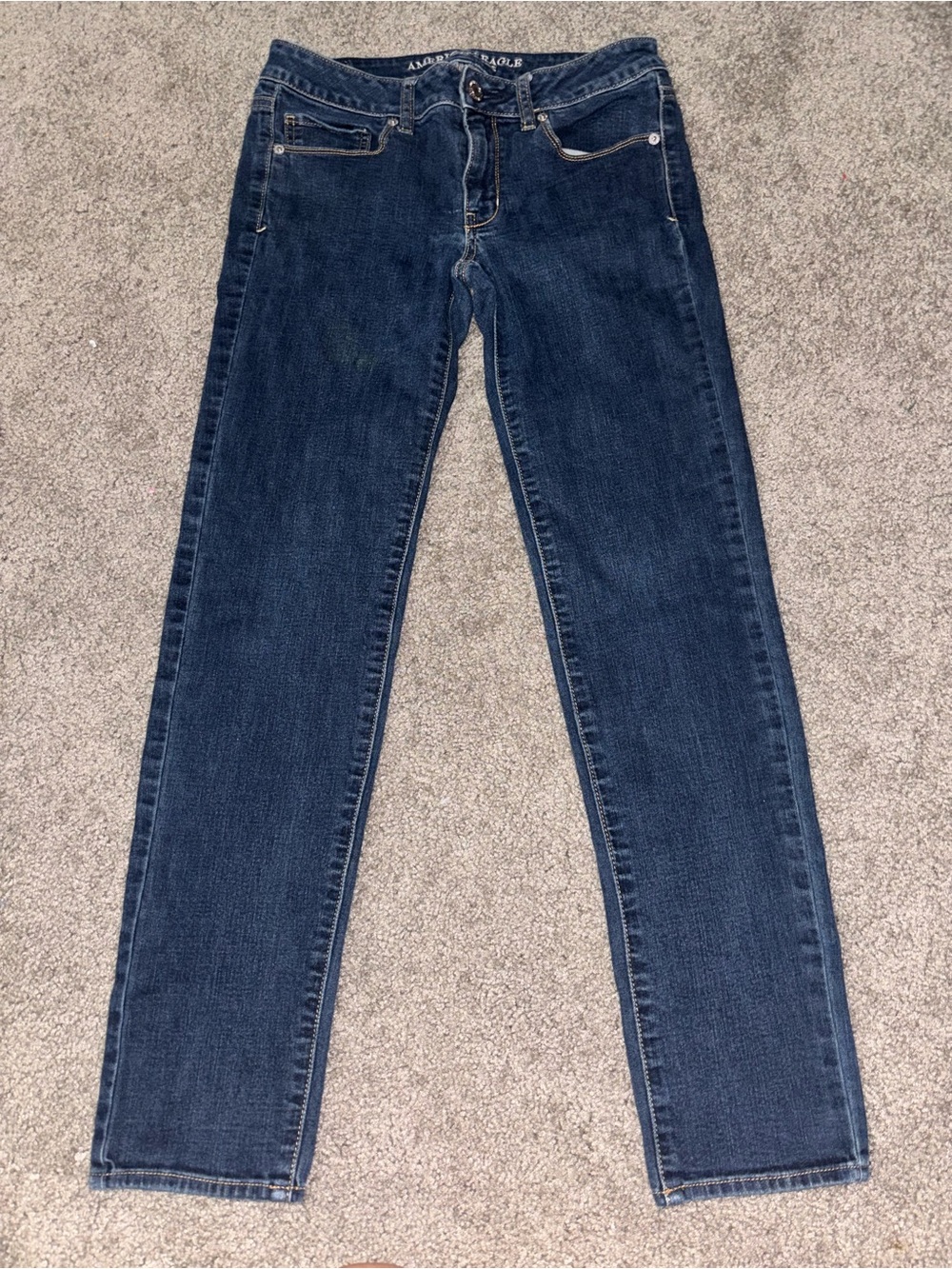 American Eagle Outfitters Women’s Dark Blue Super Stretch Skinny Jeans - Picture 4 of 4